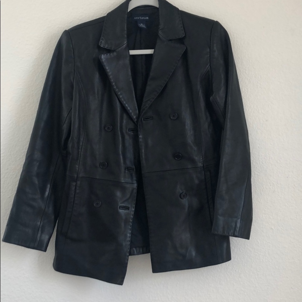 Elegant leather blazer